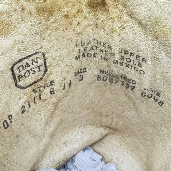 Dan Post Brown Leather Cowboy Western Boots DP2111R Men's 11D - Picture 16 of 16